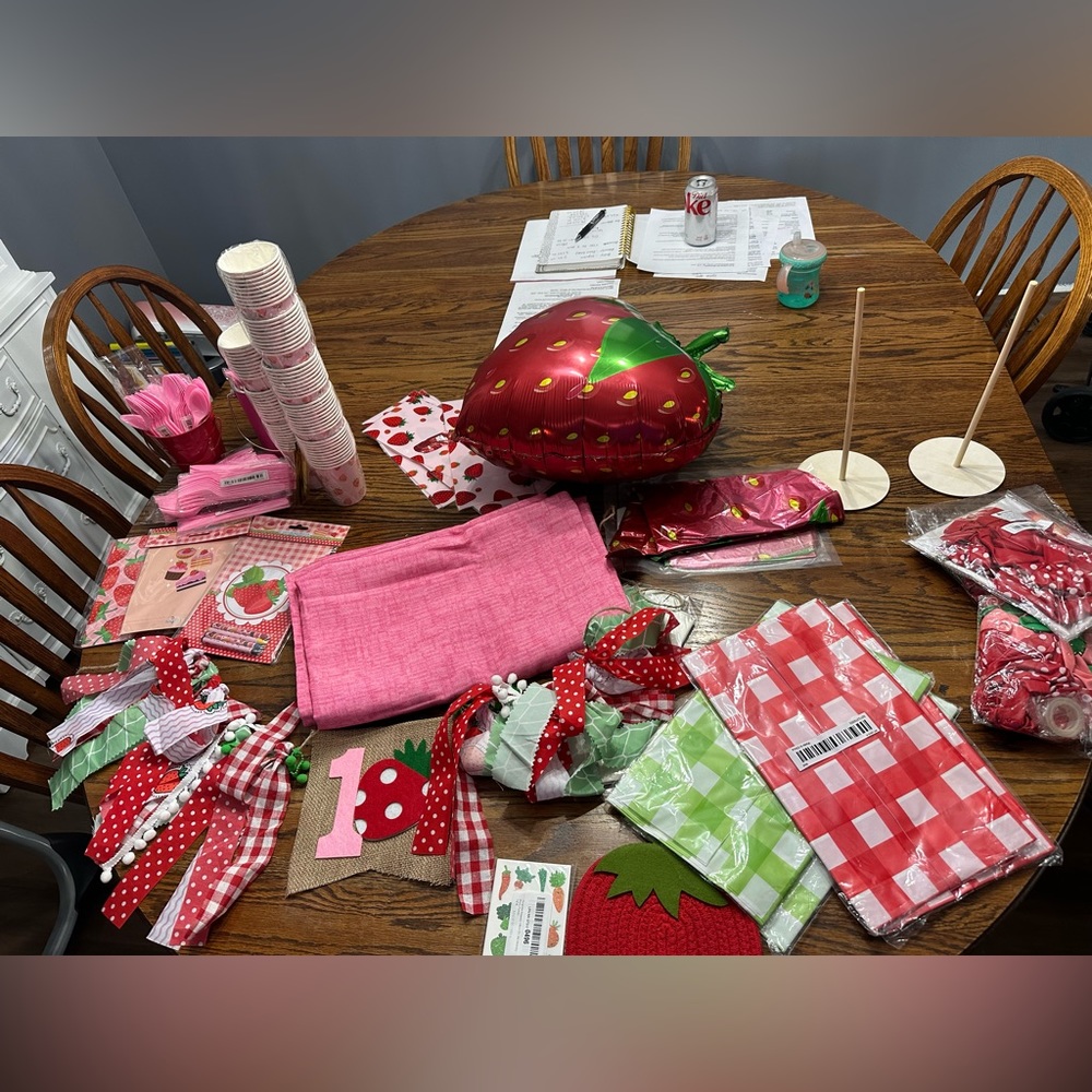 Berry first birthday decorations